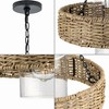 Progress Lighting Pembroke 1-Light Outdoor Wall Light, Matte Black, Rattan and Seeded Glass Shade - 2 of 2