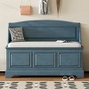 Shoe Storage Bench with Cushion,Retro Entryway Bench with Hidden Storage,Hallway Chest with Soft Close Lid-Maison Boucle - 3 of 4