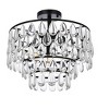 Elegant Lighting Mila 16 inch flush mount in black - 3 of 4