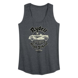 Women's - Grease - Rydell High School Auto Shop Graphic Racerback Tank - 1 of 4