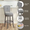 Santa Clara II Swivel Barstool Gray: Upholstered Back, Nailhead Trim - Hillsdale Furniture - 4 of 4