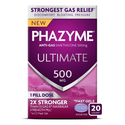 Phazyme Ultimate Gas & Bloating Relief Fast Gels - 20ct