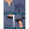 PAVILIA Women Zipper Robe, Loungewear Dress Lightweight Sleepwear Housecoat Nightgown Long Bathrobe, Jersey Robe with Pocket - 3 of 4
