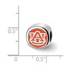 Black Bow Jewelry Sterling Silver Auburn Tigers NCAA Bead Charm - 3 of 4