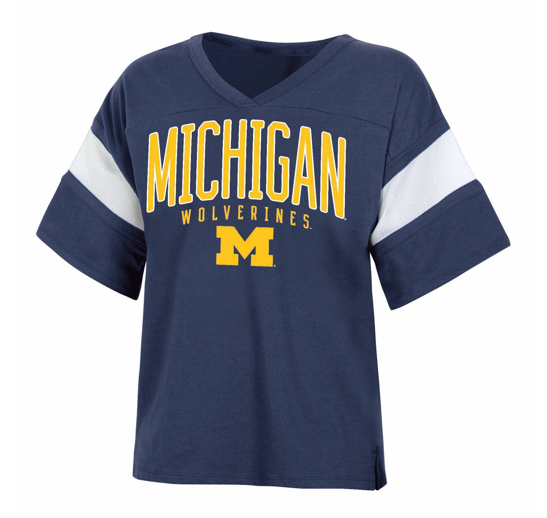 NCAA Michigan Wolverines Women's Jersey T-Shirt