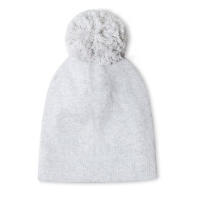 Stellou & Friends 100% Cotton Hat with Fleece Lining Beanie with Pom Pom for  Kids Boys and Girls - Gray - 1 of 3