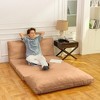 CAVINAS Faux Fur Folding Bean Bag Chair,Lazy Floor Sofa Chair with High Density Memory Foam,Cozy Lounge Chair for Living Room - 4 of 4