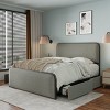 NicBex Queen Size Metal Bed Frame with Curved Upholstered Headboard and 4 Drawers for Adults/Boys/Girls,Gray - 2 of 4