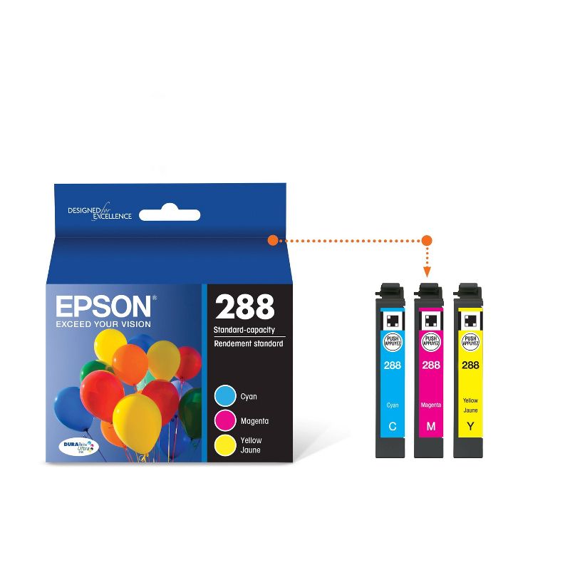 Epson 288 Single, 2pk, 3pk & 4pk Ink Cartridges - Black, Multicolor, 3 of 10
