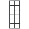 VidaXL Sliding Door ESG Glass and Aluminum 29.9"x80.7" Black - 3 of 4