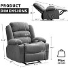 Manual Recliner Chair, Oversized Rocker Recliner Chair, Adult Rocking Glider Chairs, 2 Cup Holders - 3 of 4