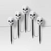 5ct 14.5" LED Halloween Pathway Lights with Timer Cool White Skull - Hyde and EEK! Boutique™: Outdoor Skeleton Decor, Battery Operated - 3 of 4