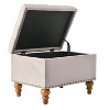 CAVINAS Modern Pull-Open Top Square Ottoman Bench with Storage,Velvet Button Tufted Ottoman for Living Room,Bedroom - 3 of 4