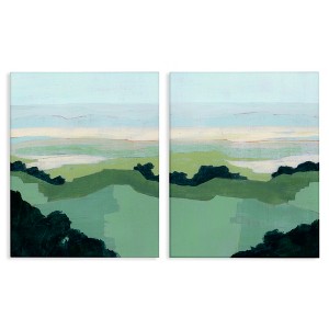 Stupell Industries Hill Side Nautical Landscape Abstract 2pc Canvas Art Set - 1 of 4