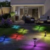 ROTTOGOON 23" LED Solar Pathway Lights Outdoor IP65 Waterproof 8 Fixed Colors & RGB Gradient Garden Landscape Lighting Black 6-Pack - 4 of 4