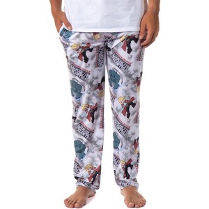 Fullmetal Alchemist Anime Men's Edward Alphonse and Title AOP Pajama Pants - 1 of 4