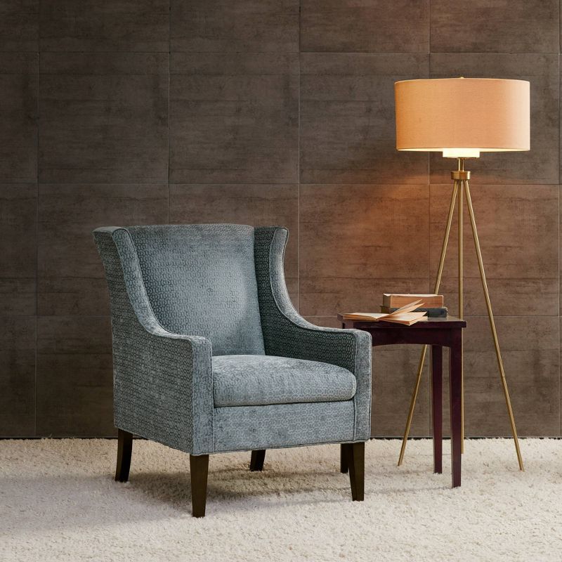 Conway Wing Chair Blue - Madison Park, 2 of 7