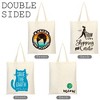LotFancy 2Pcs Canvas Totes Bags for Women, Large Cute Tote Bag with Inner Pocket, Double Printed Reusable Grocery Bags - 2 of 4