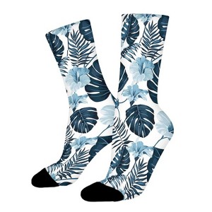 Palm And Mango Tree Women Printed Crew Socks Funny Funky Socks Soft Polyester Novelty Gifts for Artists Men - 1 of 4