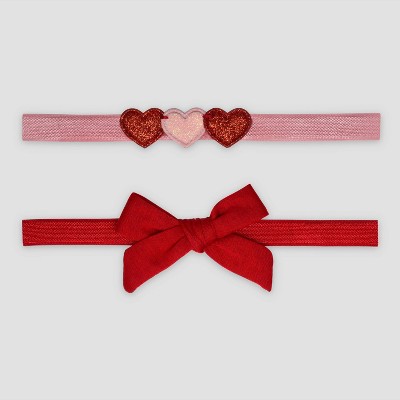 Image of Carter's Just One You®️ Baby 2pk Sweetheart Vday Headwrap