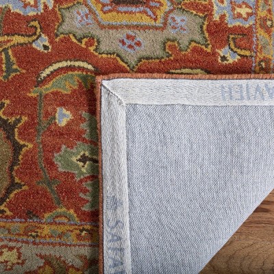 Light Blue Handmade Wool Tufted Rectangular Area Rug