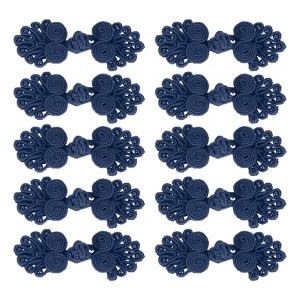 Unique Bargains Nylon Tang Suit Dress Sweater Handmade Sewing Fasteners Knot Closure Buttons 10 Sets - 1 of 4