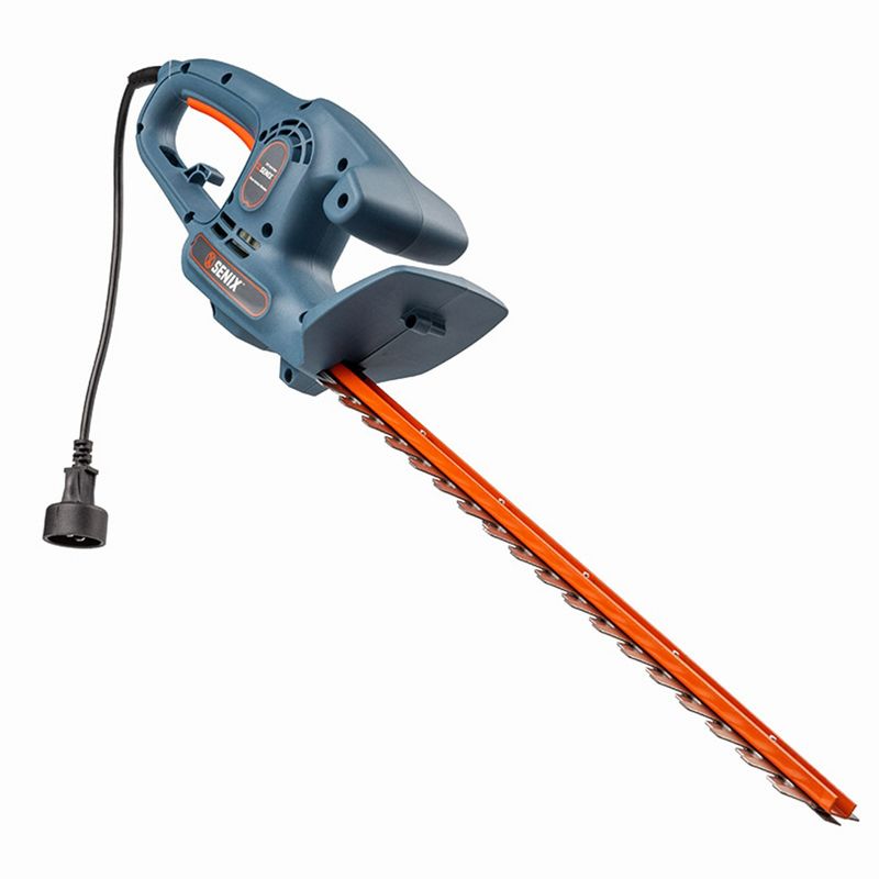 SENIX HTE3.8-L 21" 120V 3.8 Amp Corded Electric Hedge Trimmer with Dual Action Blades, 3/4-Inch Cutting Capacity, and Blade Cover, Blue, 3 of 7
