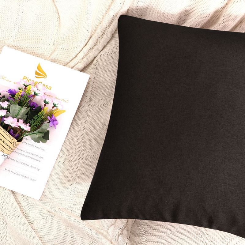 PiccoCasa Waterproof Decors Cushion Sofa Throw Pillow Covers 2 Pcs, 4 of 8