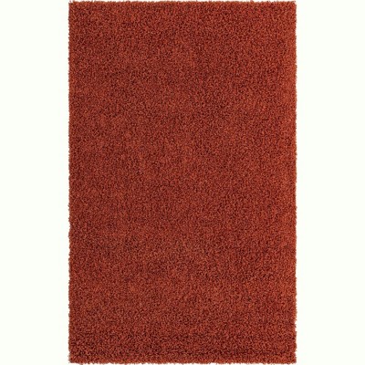 Luxurious Terracotta Solid Shag 9' x 12' Easy-Care Rug