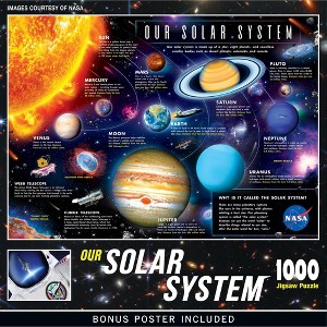 MasterPieces 1000 Piece Jigsaw Puzzle - NASA Solar System - 18"x24" - 1 of 4