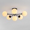 JONATHAN Y Olivier Parisian 24" 6-Light Globe Modern Industrial Iron Bistro LED Semi Flush Mount - 2 of 4