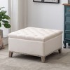 WestinTrends Square Velvet Tufted Storage Ottoman for Living Room Bedroom - 2 of 4