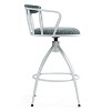 PAGED Bar Height Stools Set of 2, Upholstered Swivel Fashion Counter Stool Chairs with Back and Metal Frame for Bar, Kitchen - 3 of 4
