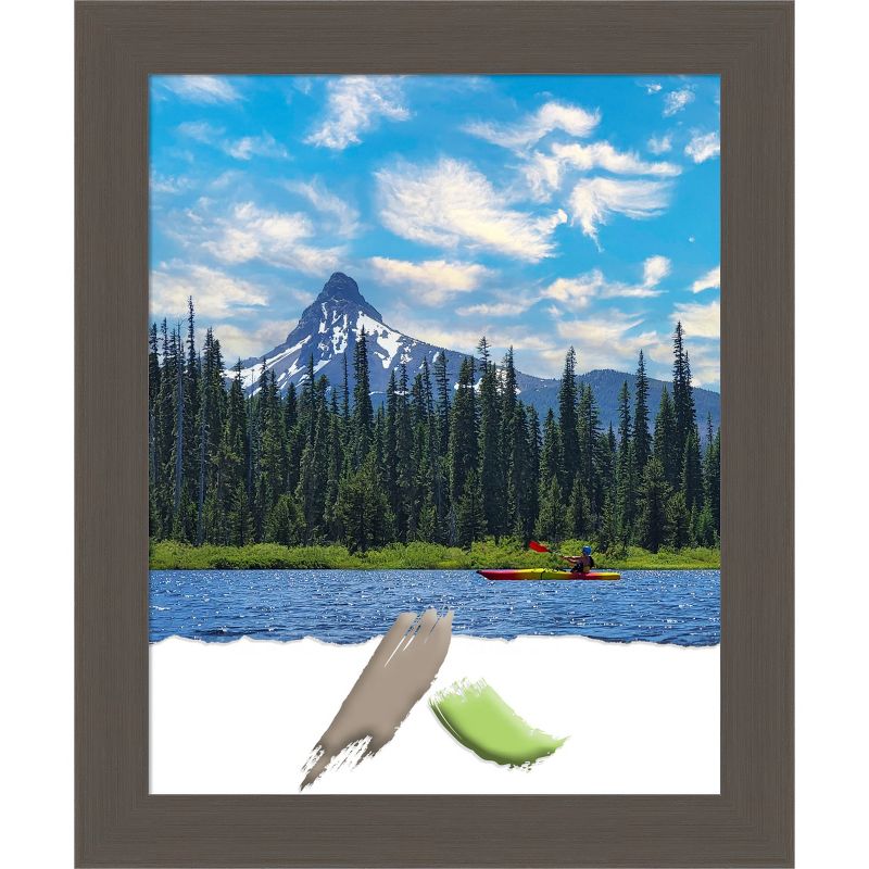 Amanti Art Brushed Pewter Picture Frame, 1 of 11