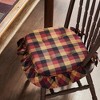 Heritage Farms Primitive Check Ruffled Chair Pad 16.5x18  VHC Brands - 4 of 4