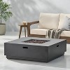 Wellington Outdoor 50000 BTU Square Fire Pit Dark Gray - Christopher Knight Home - 4 of 4
