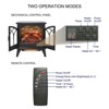 SEVOBAL Indoor Fireplaces 24 inch 3D Flame Electric Infrared Quartz Fireplace Stove with remote control, Black, 23.7"*12"*27.5" - 2 of 4