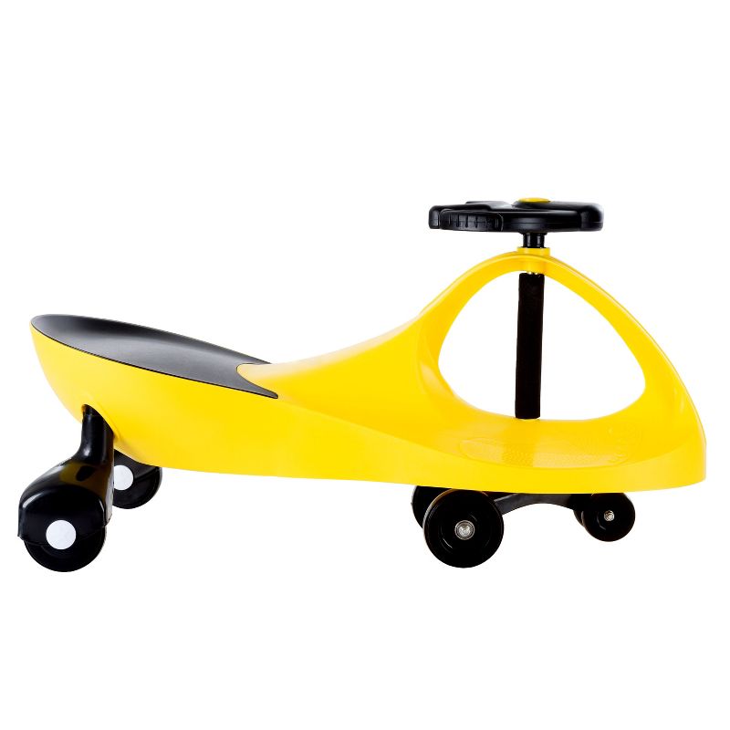 Toy Time Kids' Zig Zag Wiggle Car Ride-On - Yellow and Black, 3 of 7