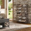 LEDREM Shoe Rack Storage, Metal Shoe Organizer Stand for Garage, Set of 2 3-Tier Stackable Shoe Rack Shelf, with Adjustable Flat or Angled Shelves - 2 of 4