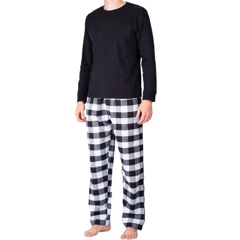 SLEEPHERO Crew Neck Long Sleeve Tee Shirt with Fleece Pajama Pants with Pockets - image 1 of 4