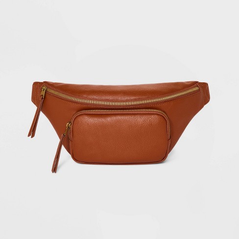 I.n.c. International Concepts Bean-Shaped Fanny Pack with Interchangeable Straps, Created for Macy's - Cognac