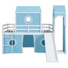 NicBex Full Size Bunk Bed with Safety Guardrail and Slide,Twin Loft Bed with Ladder and Pink Tent and Tower,Noise Reduced Bunk Bed for Bedroom - 4 of 4