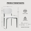 FERPIT Set of 2 Modern Teddy Fabric Upholstered Dining Chair with Metal Legs - 3 of 4