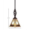 Toltec Lighting Elegante 1 - Light Pendant in  Dark Granite with 7" Zion Art Glass Shade - 2 of 2