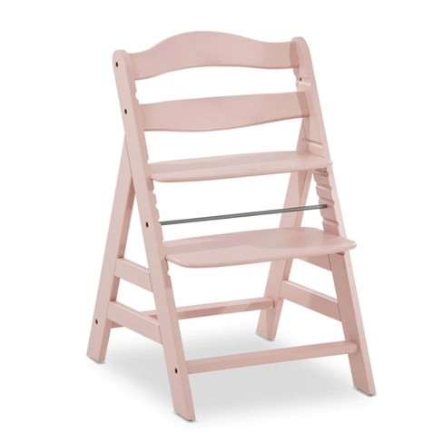 Hauck Alpha+ Grow Along Solid Beechwood Highchair With Adjustable Seat, 5  Point Safety Harness, And Bumper Bar For Infants And Toddlers, Rose Finish  : Target