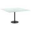 vidaXL Table Top White 27.6"x27.6" 0.2" Tempered Glass with Marble Design - 4 of 4