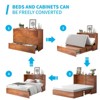 Mjkone Murphy Cube Cabinet Bed,Queen Murphy Bed Cabinet with Drawer,Folding Mattress,Charging Station - 2 of 4