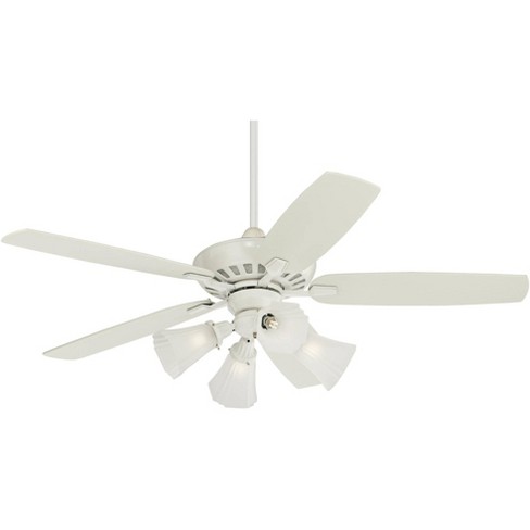 52" Casa Vieja Rustic Farmhouse Indoor Ceiling Fan with LED Light Remote Control White Metal Frosted Glass for Living Room Kitchen Bedroom - image 1 of 4