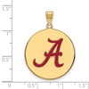 Black Bow Jewelry 14k Yellow Gold Plated Sterling Silver Alabama Crimson Tide NCAA Extra Large Pendant - 2 of 3