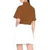 LA LEELA Womens Summer's Casual Blouse Shirt Blouses Short Sleeve Button Up Dress Tops Tee Shirts Coverup Hawaiian Dresses for Women - 2 of 4